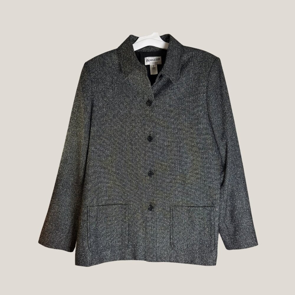 Vintage Pendleton Women’s Wool Blend Coat Blazer, (Made in USA/Oregon) 12